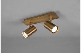 Σποτ Φωτιστικό Οροφής 2xGU10 Διπλό Κινητό Marley Trio Lighting-802400204-Ορείχαλκος 802400204