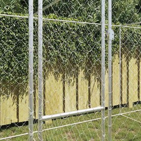 vidaXL Κλουβί σκύλου Ασημί 600 x 200 x 200 εκ. Επικαλυμμένος Χάλυβας