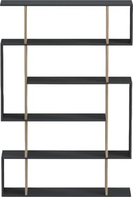 Βιβλιοθήκη Mito pakoworld ανθρακί - sonoma 108.5x25x161εκ