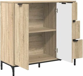 vidaXL Πλαϊνό γραφείο με συρτάρι Δρύς Sonoma 89,5 x 33 x 82 εκ.
