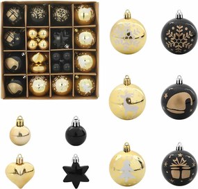 vidaXL Σετ Χριστουγεννιάτικων Στρογγυλών Μπαλίτσων 40 pcs Πλαστικό