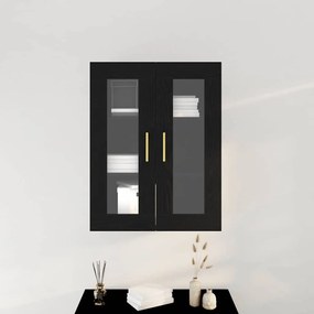 vidaXL Ντουλάπα τοίχου Επιτοίχιο Μαύρη δρυς 69.5 x 34 x 90 εκ.