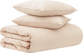 vidaXL Σετ Παπλωμάτων 2 τμχ. 140 x 220 cm Καποκ και Πολυεστέρας Μπεζ