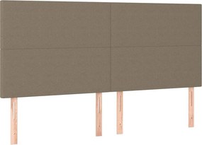 vidaXL Κεφαλάρι Κρεβατιού Μπεζ 160x5x118/128 εκ. Ύφασμα