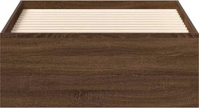 vidaXL Πλαίσιο Κρεβατιού Καφέ Δρυς 90 x 190 εκ.