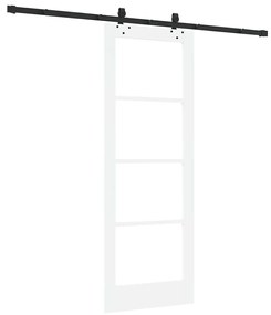 vidaXL Συρόμενη Πόρτα Λευκό 73.5 x 198.5 εκ. Ξύλο και μέταλλο
