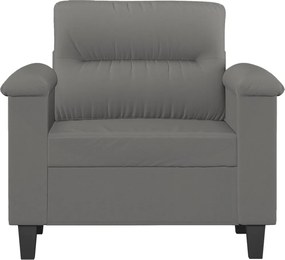 vidaXL Πολυθρόνα Σκούρο Γκρι60 εκ. Ύφασμα μικροϊνών