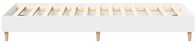 vidaXL Πλαίσιο κρεβατιού χωρίς στρώμα Λευκό 75x190 cm