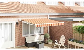 vidaXL Σκηνίτσα Αναδιπλούμενη Striped Κίτρινο, Πορτοκαλί. 300 x 250 εκ