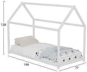 ΚΡΕΒΑΤΙ ΠΑΙΔΙΚΟ PEPE HM678.03 τ.MONTESSORI ΞΥΛΟ ΠΕΥΚΟ ΛΕΥΚΟ- 140x70εκ