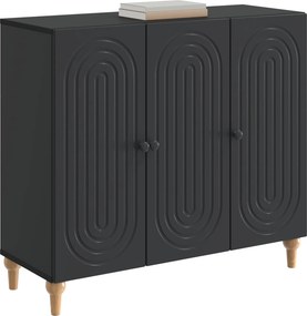 vidaXL Πλαϊνό γραφείο Μαύρο 89 x 34,5 x 80 εκ Επεξεργασμένο Ξύλο