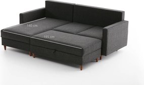 Corner Sofa Eva Left - Anthracite Anthracite