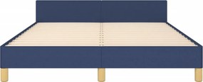 vidaXL Σκελετός Κρεβατιού Χωρίς Στρώμα Μπλε 140x190 εκ. Υφασμάτινο