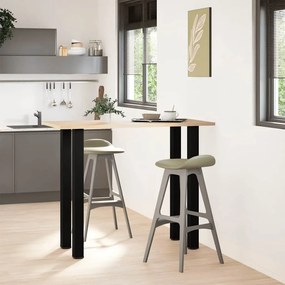 vidaXL Πόδια Τραπεζιού Μπαρ 4 τεμ. Μαύρο 110-112 εκ. Ατσάλινο
