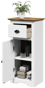 Ντουλάπι μπάνιου BODO Λευκό και καφέ 44x30x90 cm