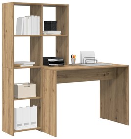 vidaXL Γραφείο artisan δρυς 138.5 x 55 x 143 εκ Επεξεργασμένο ξύλο