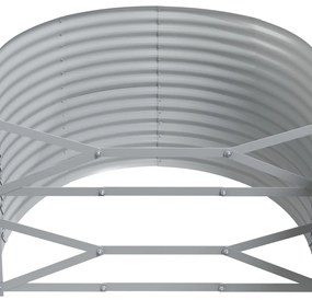 vidaXL Ζαρντινιέρα Γκρι 322x100x68 εκ. Ατσάλι με Ηλεκτρ. Βαφή Πούδρας