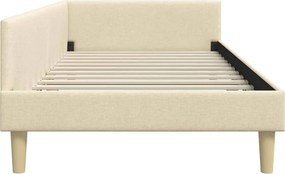 vidaXL Κρεβάτι Γωνίας Κρεμ 80 x 200 cm ύφασμα