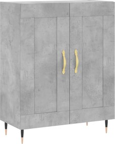 vidaXL Ντουλάπι Γκρι Σκυροδέματος 69,5x34x90 εκ. Επεξεργασμένο Ξύλο