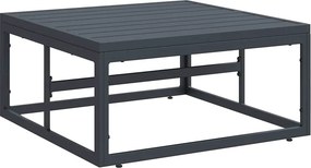 vidaXL Σετ Καναπέ Κήπου με μαξιλάρι 9 pcs Μαύρο Ατσάλι