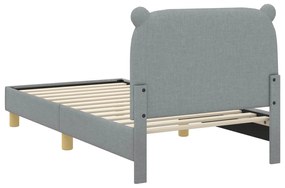 vidaXL Κρεβάτι Παιδικής Κρεβατοκάμαρας με Κεφαλάκι Ανοιχτό γκρι