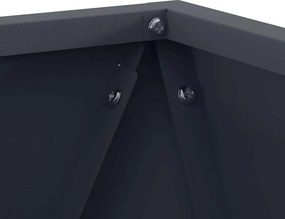 vidaXL Γλάστρα Ανθρακί 30 x 30 x 30 cm Ατσάλι