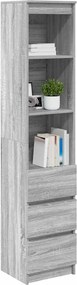 vidaXL Ντουλάπι Γκρι Sonoma 37,5x35x180 εκ. Επεξεργασμένο Ξύλο
