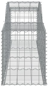 vidaXL Συρματοκιβώτια Τοξωτά 2 τεμ. 300x50x60/80 εκ. Γαλβαν. Ατσάλι
