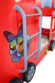 Κρεβάτι παιδικό Happy Bus-Kokkino