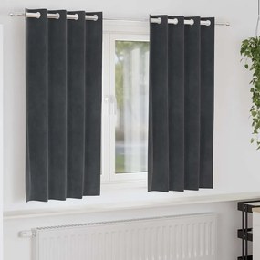 vidaXL Κουρτίνες με κουρτίνες 2 pcs Ανοιχτό γκρι 140 x 175 cm Βελούδο
