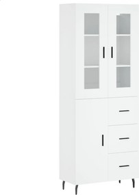 vidaXL Ντουλάπι Λευκό 69,5x34x180 εκ. από Επεξεργασμένο Ξύλο