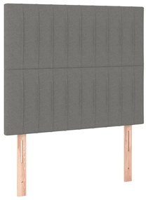 vidaXL Κεφαλάρια Κρεβατιού 2 τεμ. Σκ. Γκρι 90x5x78/88 εκ. Υφασμάτινο