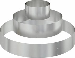 vidaXL Γλάστρα Κήπου Ασημί 120 x 120 x 20 εκ. Επικαλυμμένος Χάλυβας
