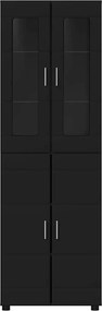 vidaXL Highboard FLORIN Μαύρο 60 x 35 x 182 εκ. Επεξεργασμένο ξύλο