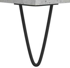 vidaXL Δισκοθήκη Γκρι Σκυροδέματος 121x38x48 εκ. Επεξεργασμένο Ξύλο