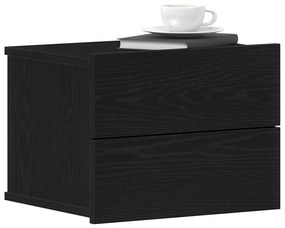 vidaXL Κομοδίνο Μαύρη δρυς 40 x 30 x 30 εκ Επεξεργασμένο ξύλο