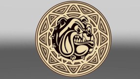 Intra απο ξύλο plywood 3mm-4mm πάχος - Πρότυπο πολυστρωματικής τέχνης τοίχου μπουλντόγκ Δίασταση 30x30 cm Intraeaxys-qommwe8o