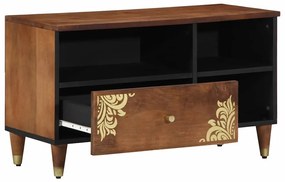 vidaXL Ντουλάπι TV με ράφι Καφέ 80 x 33.5 x 46 εκ. Μασίφ ξύλο μάνγκο