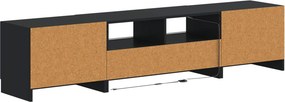 vidaXL 5 Τεμάχια LED Τηλεοπτικού Ντουλαπιού Μαύρο Επεξεργασμένο Ξύλο