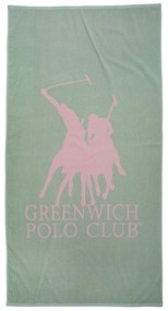 Πετσέτα Θαλάσσης 3850 Mint-Pink Greenwich Polo Club Beach 90x170cm 100% Cotton