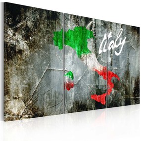 Πίνακας - Artistic map of Italy - triptych 60x40