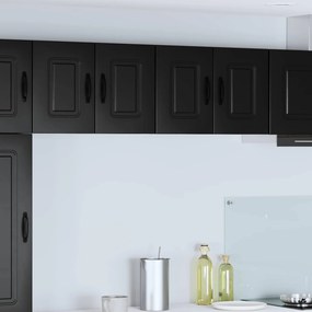 vidaXL Πάνελ πλυντηρίου πιάτων Kalmar 2 pcs Μαύρο Επεξεργασμένο Ξύλο