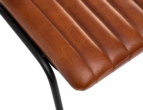 ΚΑΡΈΚΛΕΣ &amp; ΠΟΛΥΘΡΌΝΕΣ DARIO CGNAC/BLCK LEATHER CHAIR ATMOSPHERA 157284A