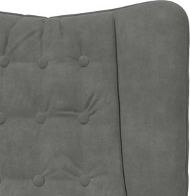 vidaXL Πολυθρόνα Σκούρο Γκρι 63 x 67 x 94 εκ. Βελούδο