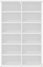 vidaXL Ντουλάπα CD Λευκό 60 x 17 x 92 εκ. Επεξεργασμένο Ξύλο