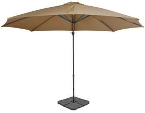 vidaXL Ομπρέλα Κήπου Taupe με Φορητή Βάση