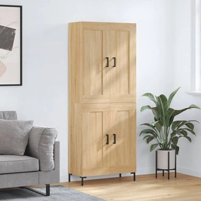 vidaXL Ντουλάπι Sonoma δρυς 69,5 x 34 x 180 εκ. από Επεξεργασμένο Ξύλο