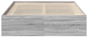 vidaXL Πλαίσιο Κρεβατιού Γκρι Sonoma 160 x 200 εκ.