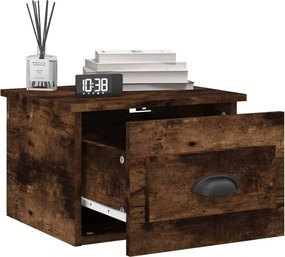 vidaXL Κομοδίνο Επιτοίχιο Καπνιστή Δρυς 41,5 x 36 x 28 εκ.