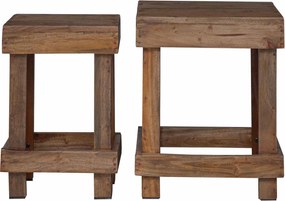 vidaXL Βάση φυτών 2 pcs Καφέ 70 x 11 x 27 εκ. Ξύλο Μαόνι